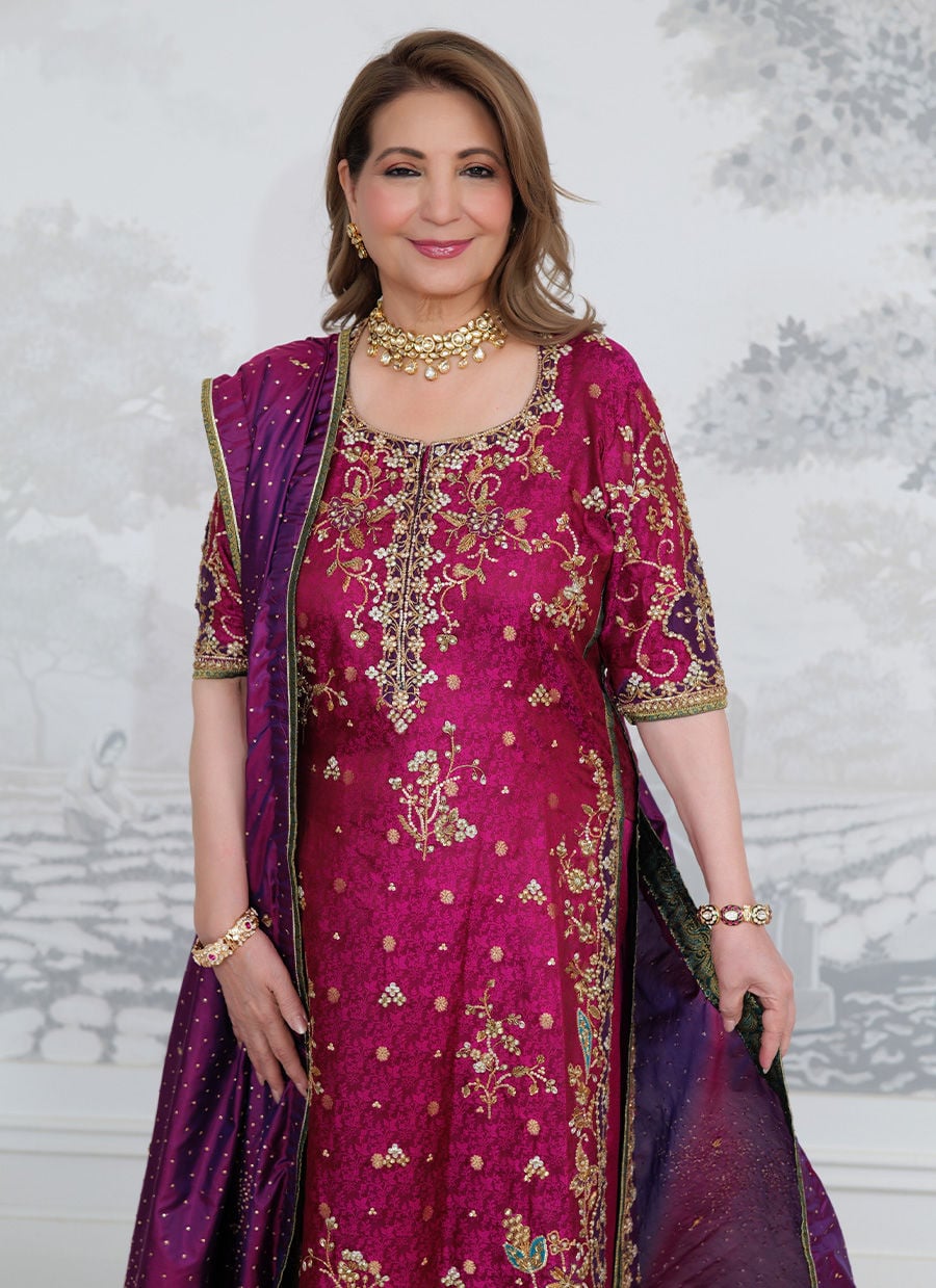 BITA MAGENTA KURTA - FARAH TALIB AZIZ