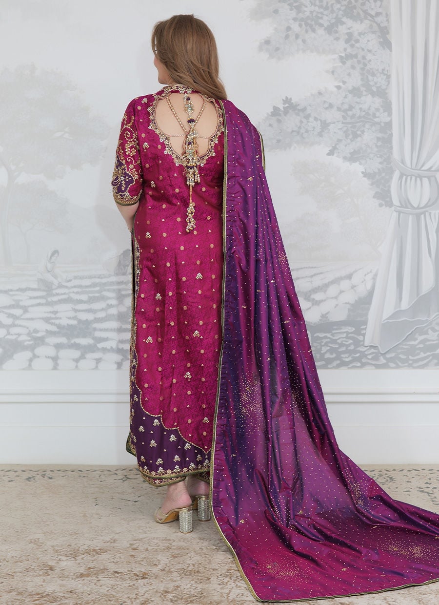 BITA MAGENTA KURTA - FARAH TALIB AZIZ