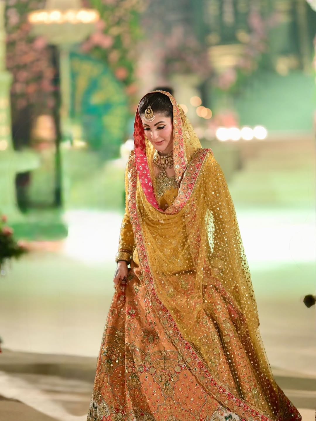Luxury Mustard Mehndi Bridal Lehenga