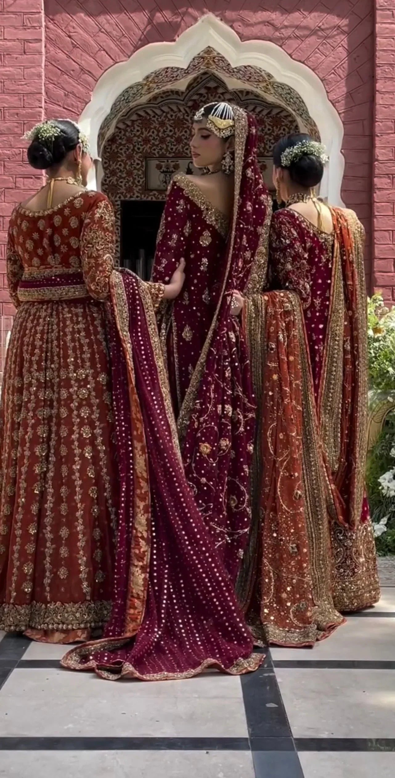 Haris Shakeel Ishq bridal dress back view embroidery